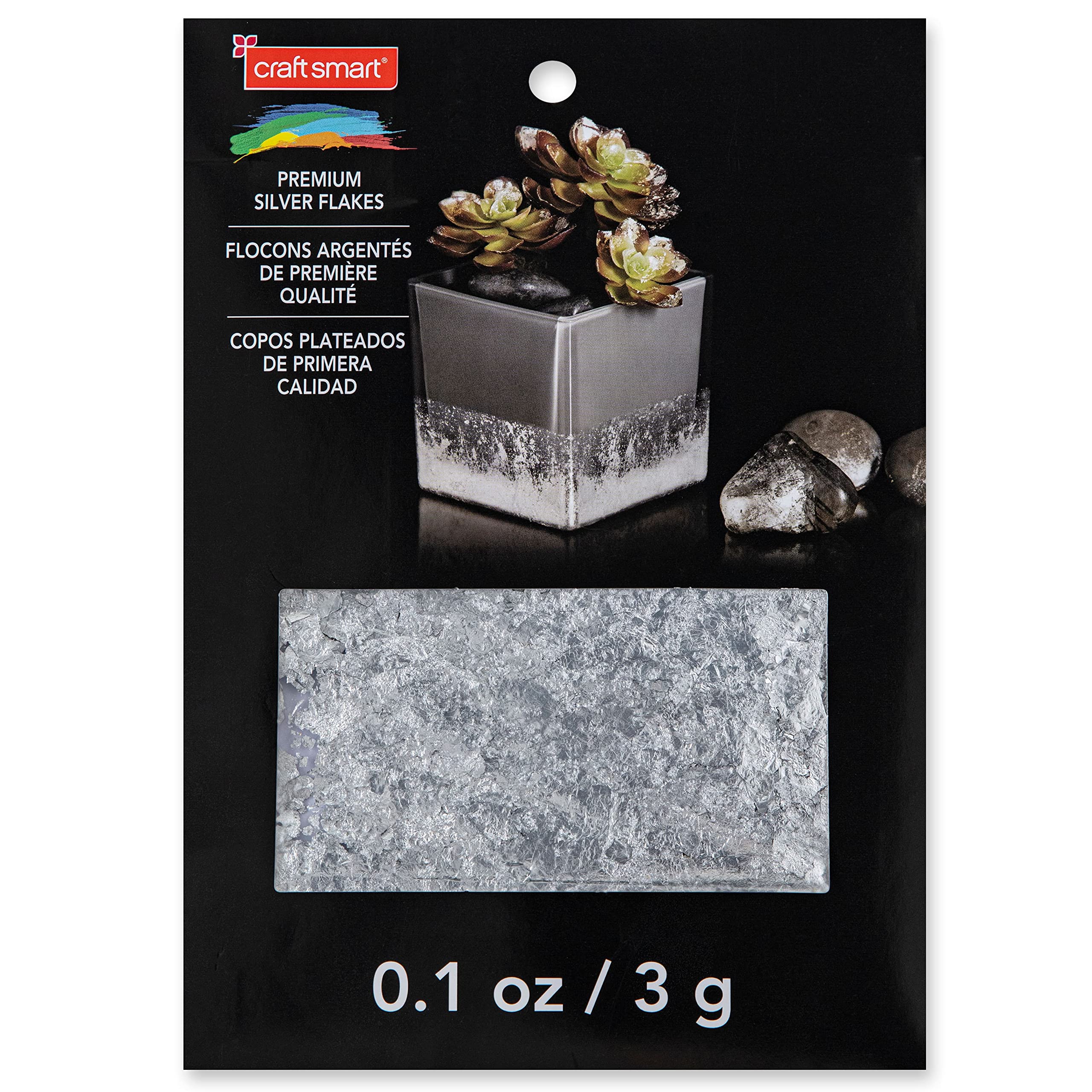 Amazon.com: Craft Smart Premium Silver Flakes, 6 Pack
